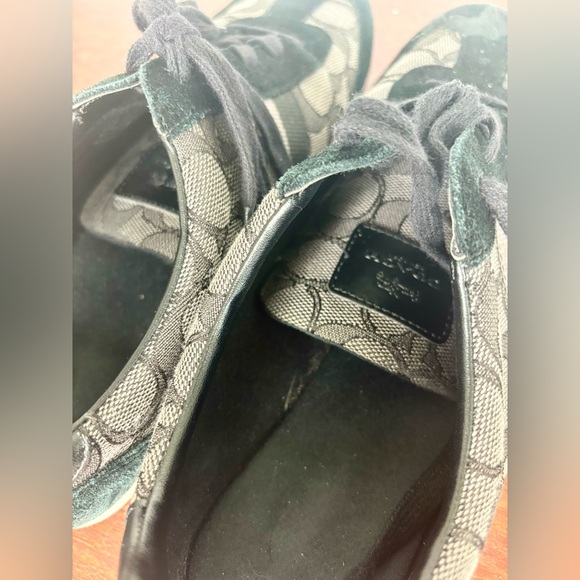 COACH BLACK & GREY LACE UP TENNIS SHOES SIZE 9.5B - Picture 7 of 7